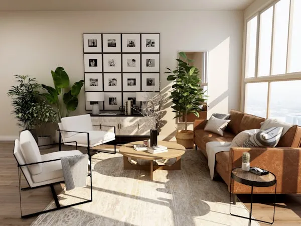 Minimalist living room interior design