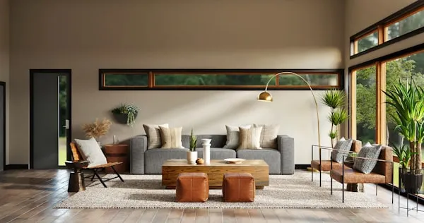 Modern interior design living space